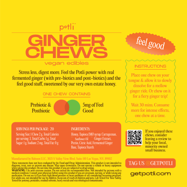 Feel Good ~ Ginger Chew (Two Week Trial)